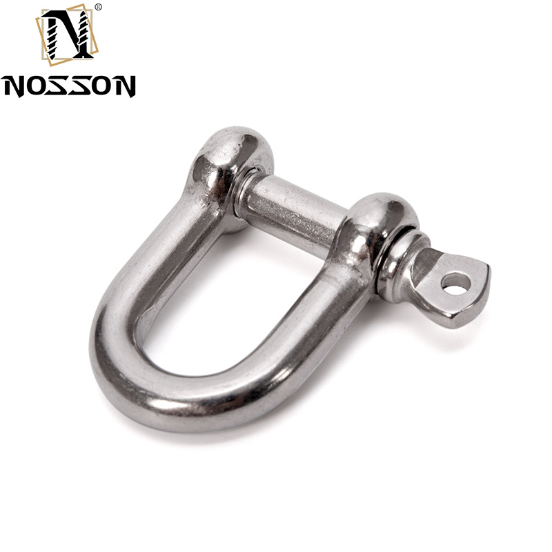 Metric Measurement D Shackle Stainless Steel and Pin Type with Screw Collar Pin High Polished Surface 316 DEE SHACKLES