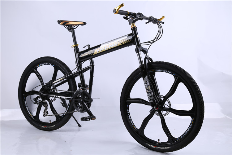 High quality OEM 6 spoke mag one wheel 21 speed black aluminium alloy folding hummer mountain bicicletas