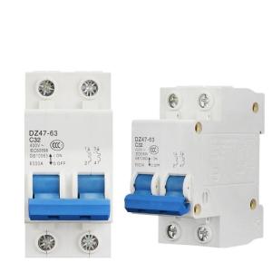 China 35mm Din Rail DZ47-63 2 Pole 10A 32A 63A 400V Mini Circuit Breaker MCB on sale