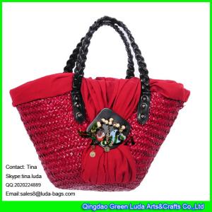 Quality LUDA luxury straw handbags spannish style seagrass straw tote bag wholesale