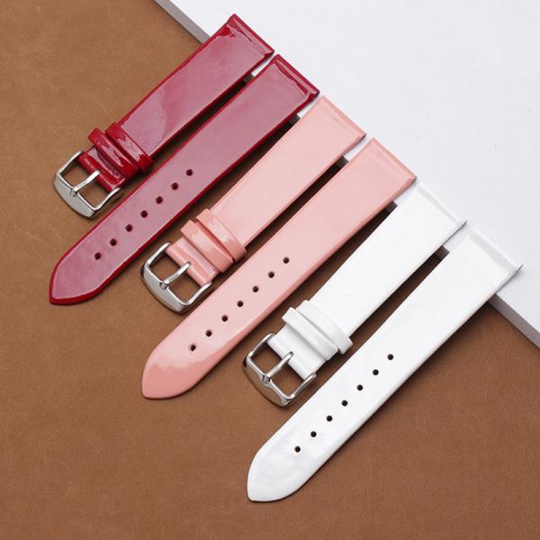 ALK Genuine Leather Watch Band Shine Bracelet Strap pin buckle Watchband