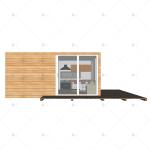 Residential - (Heya-1X05) Quick Assembly Ready Made Stable 2 Bedroom Prefabricat