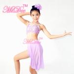 Ballet Dance Costumes Cut Out Side Skirt Sequin Short Front Centre Straps