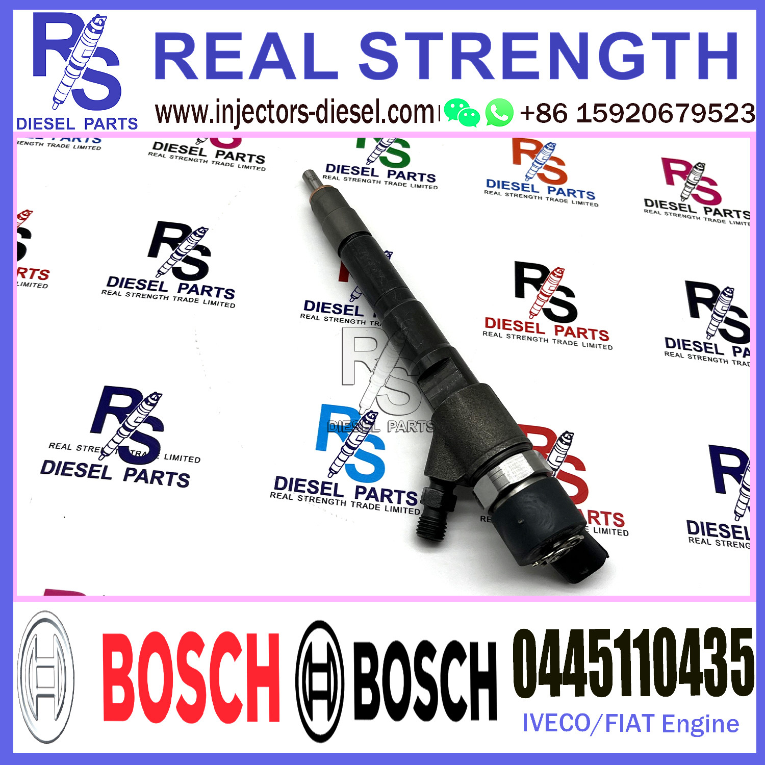 Common Rail Fuel Diesel Injector 504386427 0445110435 for Fiat / Iveco Daily 2.3D 2006-2011