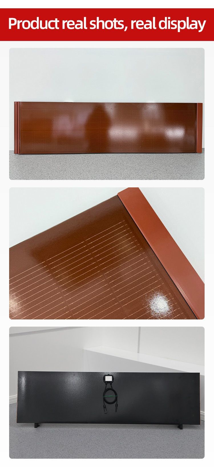 BIPV Flat Solar Tiles 35W/87W Glass Solar Roof Tiles Solar Flat Roof Mount System Glass Facade for Building