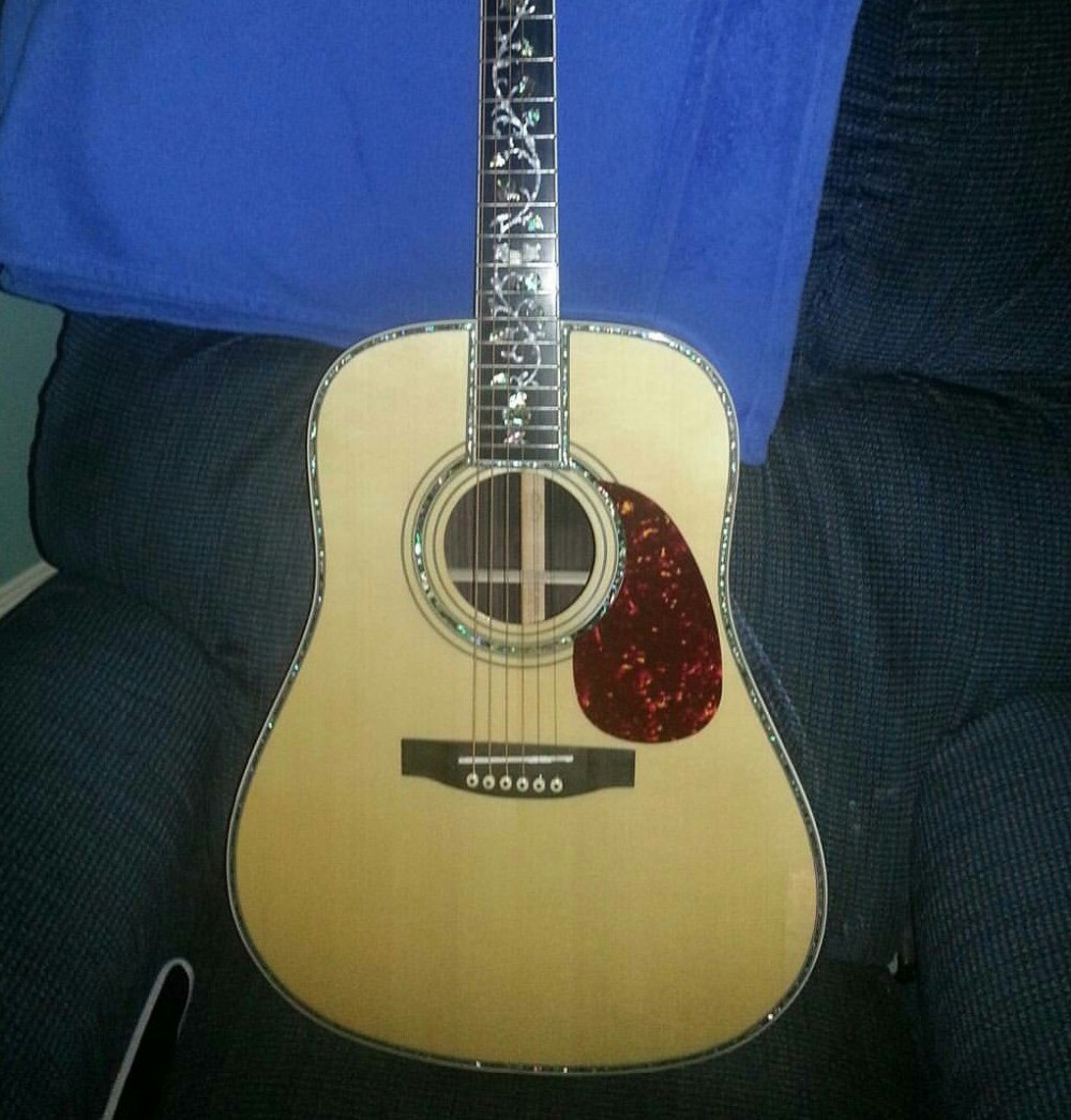 Custom 12 Strings Solid Spruce Top 41 Inch Dreadnought Deluxe Abalone Binding Acoustic Guitar Umbrella Logo on Headstock