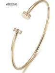 OEM ODM Bayonet Adjustable Gold Bangles Round Rhinestone Bracelet