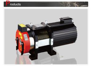 Quality 2.1 - 4.1 KW Gearless Traction Machine With Montanari Elevator Motor wholesale
