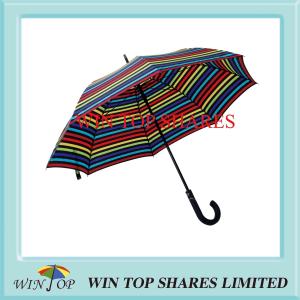 Quality Superior Stripe Design Auto Patent Gift Umbrella wholesale