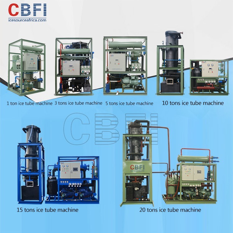 Energy Saving 1 Ton Ice Tube Making Machine , Daily Capacity 1000kg/24h