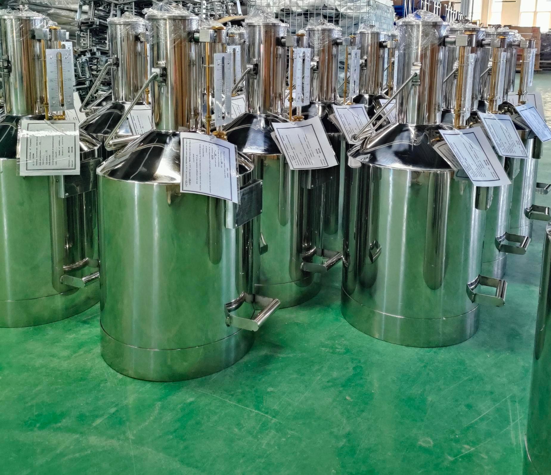 20L Stainless Steel Industrial Liquid Measuring Tank with Base Measuring Can for Gas Station