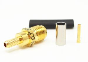 Quality Female Straight SMA RF Coaxial Connector Gold Plated Crimping Cable Connector wholesale