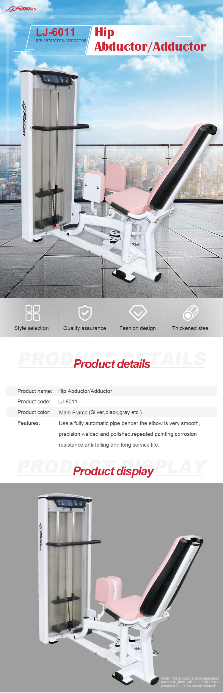 80kg stack Matrix Strength Training Equipment Hip Abductor Fitness Weight Machine