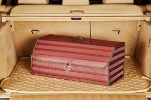 Quality Pu Leather Trunk Tool Organizer , Custom Logo Folding Car Trunk Organizer wholesale