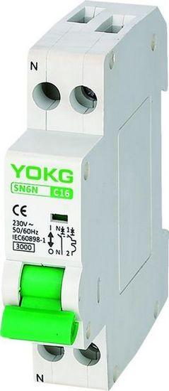 Cheap 1P N SN6N Mini Circuit Breaker 40 Amp Small Magnetic Trip 3KA for sale