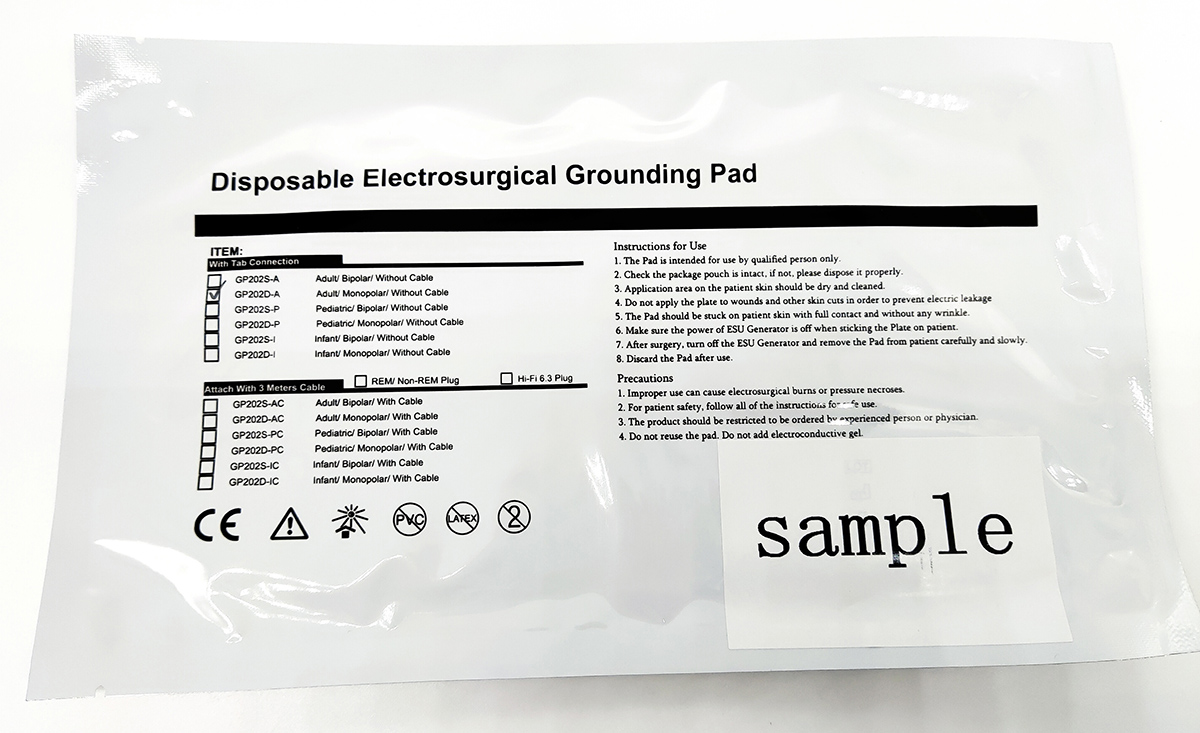 Bipolar/Monopolar disposable electrosurgical esu patient plate