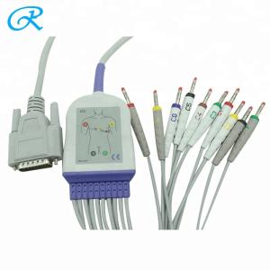 Quality Nikon Kohden Edan Mortara 15 Pin Ekg Machine Patient Cable wholesale