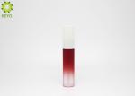 Cosmetic Lip Gloss Packaging , Gradient Red Plastic Empty Lip Gloss Case