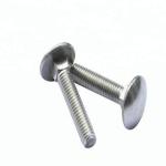 8mm Round Head Square Neck Carriage Bolt Shallow Dome Plain Unthreaded Shank