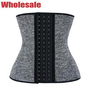 Quality Grey Bodybuilding Waist Trainer OEM 9 Steel Bone Waist Trainer wholesale