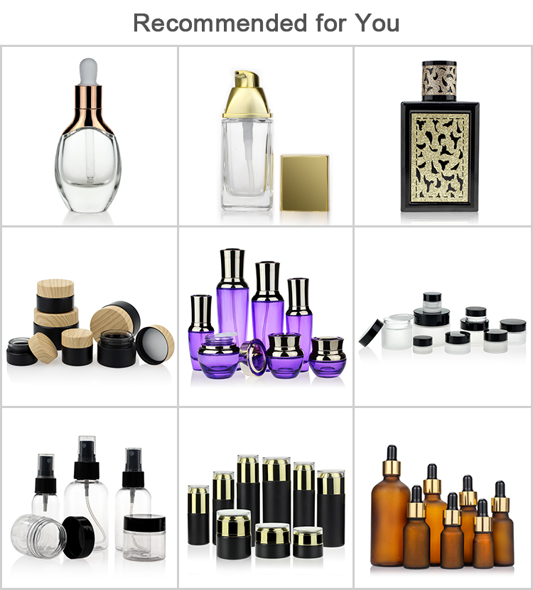 Fancy Glass Bottle Packaging 35ml Liquid Foundation Bottle Lotion Pump Bottle F099