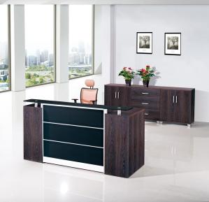 Quality Purple Oak Reception Counter Desk In Office Furniture Size 2200Wx800Dx1000H(Mm) wholesale
