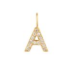 Nickel Free 925 Sterling Silver Letter A Diamond Charm Necklace Popular Initial