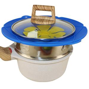 Quality Food Grade Silicone Pan Lid Cover Reusable With Double Hangs For Cooking wholesale