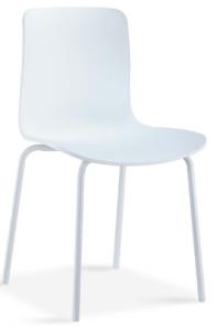 Quality modern home furniture plastic dining chair with metal leg wholesale