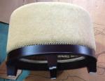 fabric wooden ottoman OT-0001