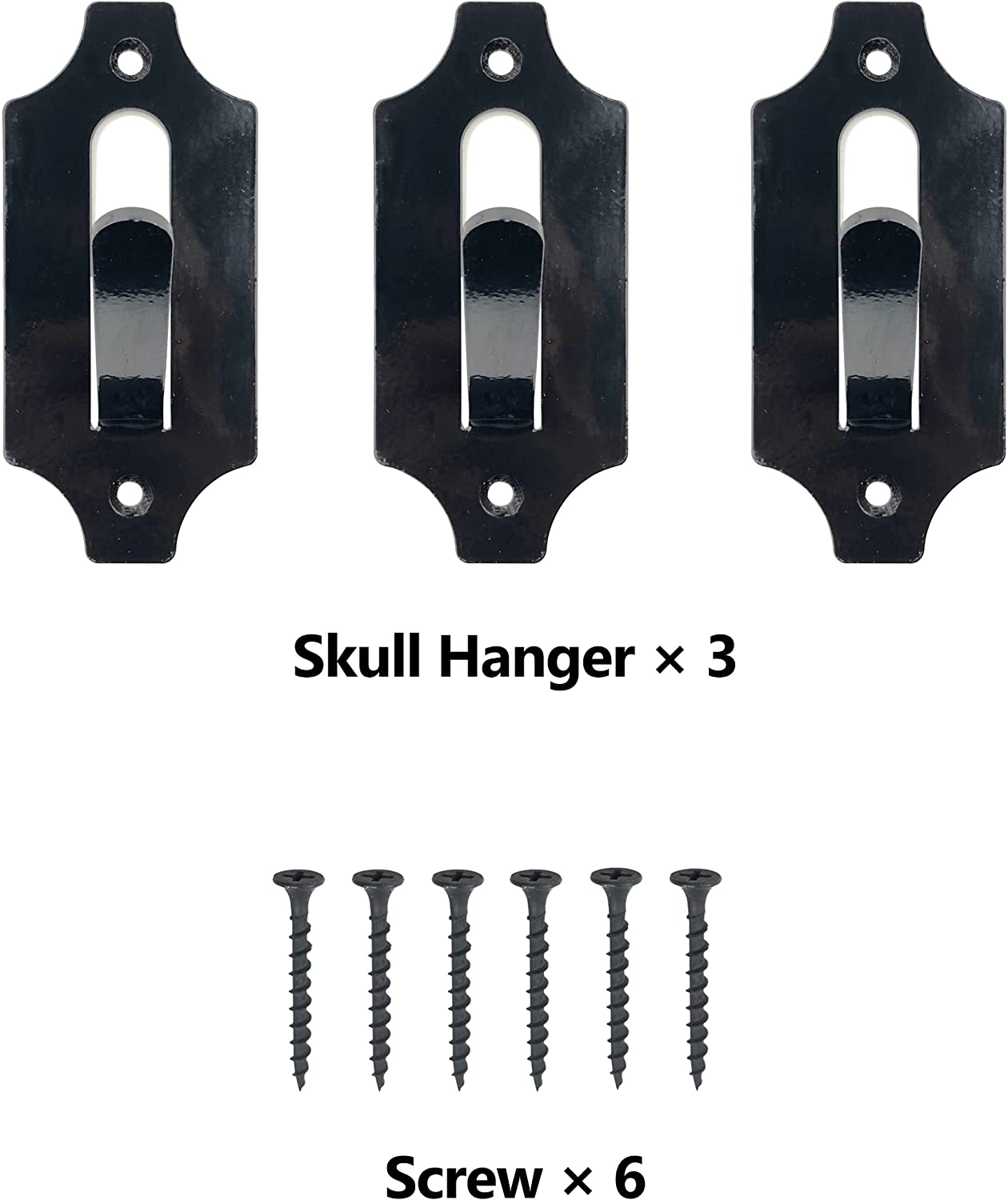 Heavy Duty European Skull Wall Mount Metal Bracket Hangers 1.5mm Thickness