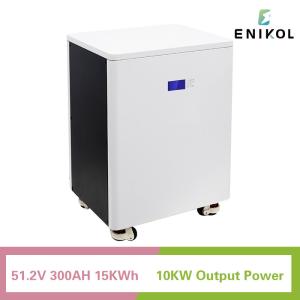 Quality Long Cycle Life 48V Solar Battery 48v 300ah Lifepo4 15kwh Battery With Wheel wholesale
