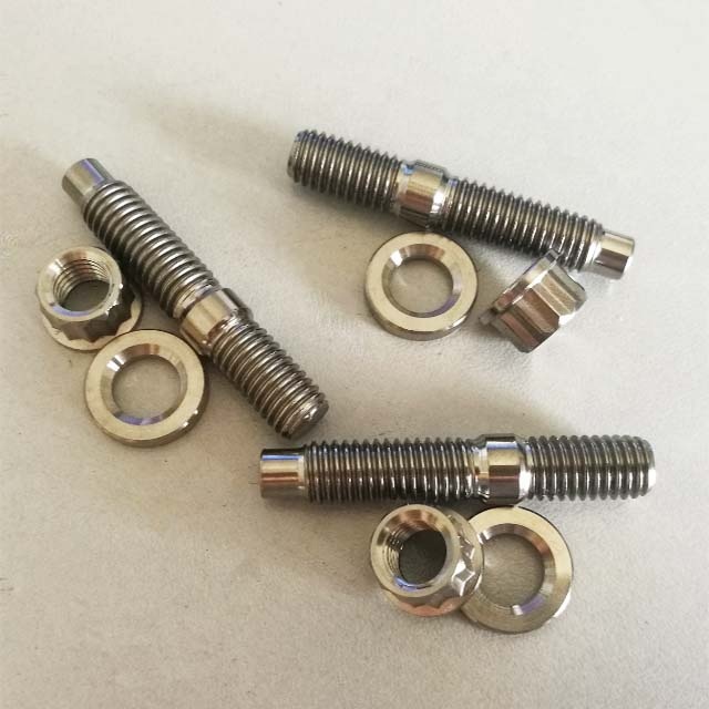 Experience Enhanced Engine Performance with Natural Finish Titanium Turbo to Manifold Stud Kit M8 M10 and DIN Standard