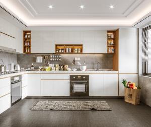Quality Modern Kitchen Cabinet Linear Shape High End Glossy Luxury Kitchen Cabinets wholesale