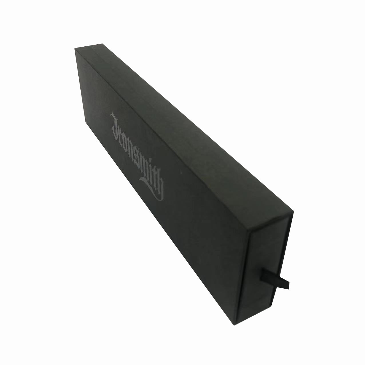 Recyclable Black Drawer Packaging Box Black Kraft Paper Gift Boxes Customized