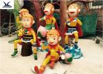 Educational Life Size Realistic Fiberglass Cartoon Animals Lovely Monkey Models