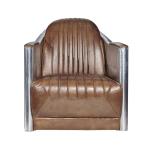All Leather Aviator Tub Chair Tomcat Aviator Armchair With Aluminium Frame