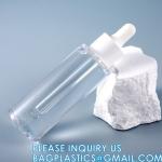 Glass Dropper Plastic Serum Bottle Essence 20ml 30ml 50ml, Tincture Bottles,
