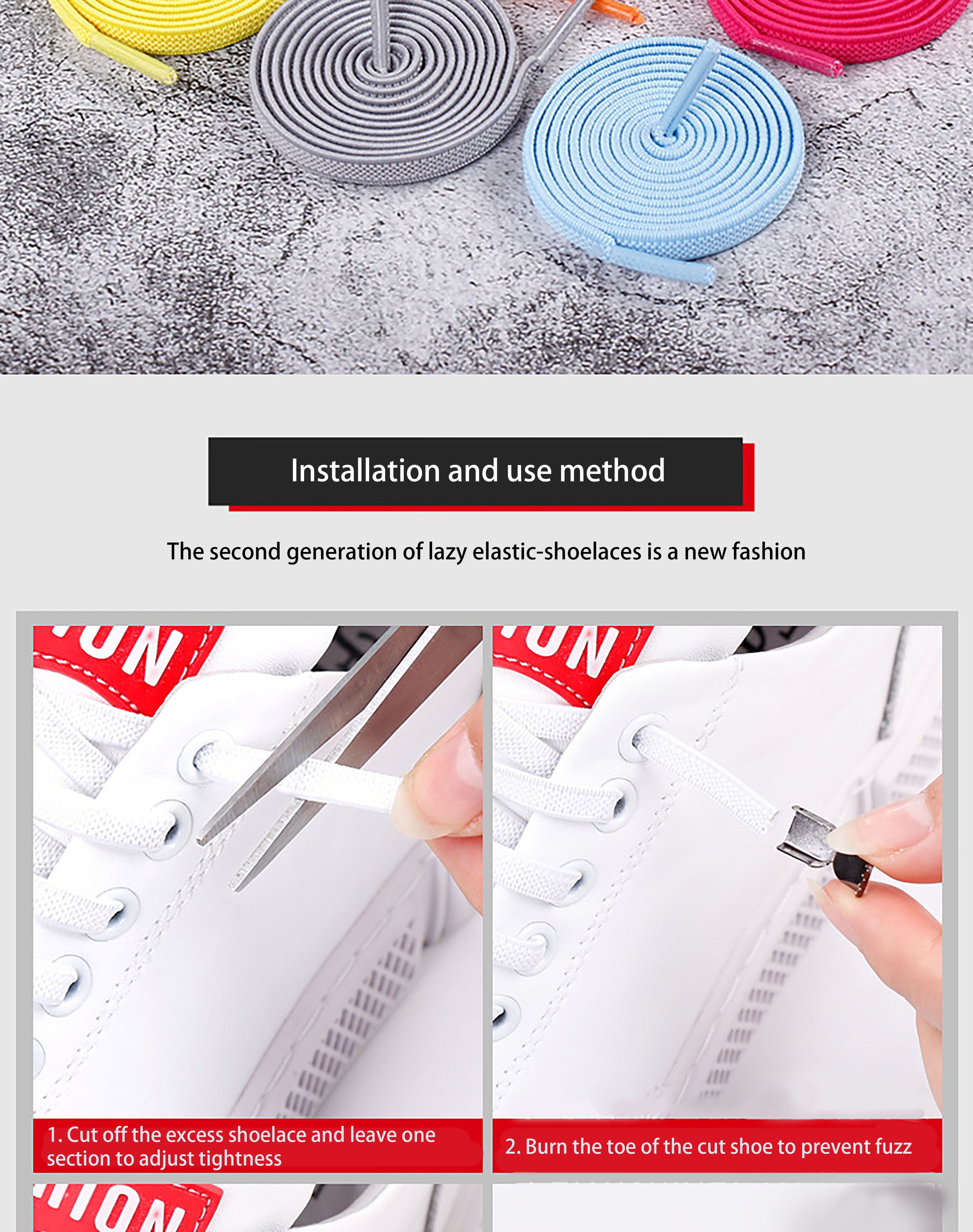 No tie shoelace lazy shoelace dress shoes Adventure Camping Running Fashionable printed funny shoelaces Customied