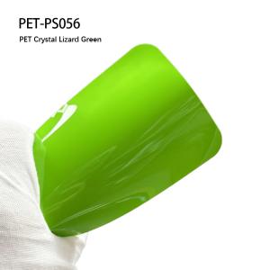 Quality PET-PS056 PET Crystal Lizard Green Car Protective Holographic Vinyl Wrap Creep Resistance wholesale