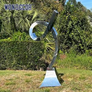 Quality Smooth Forged Metal Sculpture Stainless Steel Twisted Spiral Column Geometry wholesale