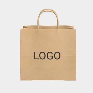 Quality Kraft Paper Takeaway Tote Bag Baking Pastry Milk Tea Shopping Gift Paper Bag wholesale