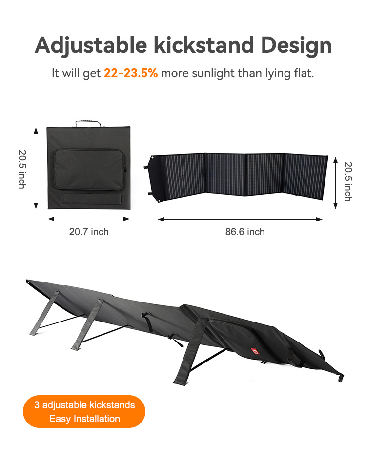 Outdoor Charging 30w Foldable Solar Panel 100V With 35135 DC Port
