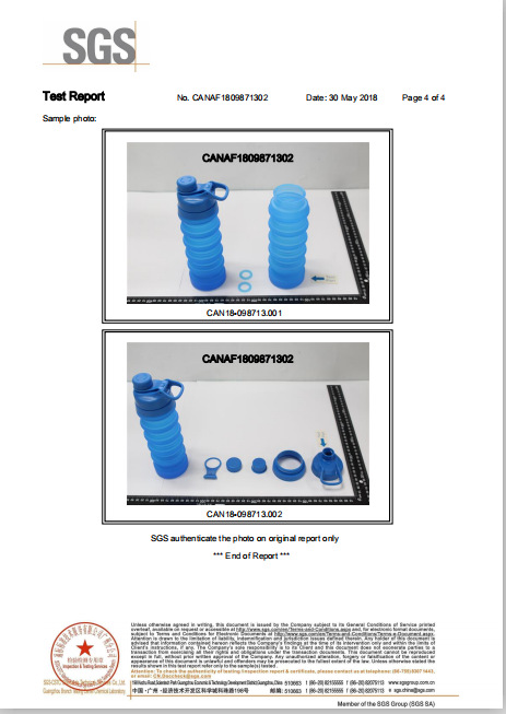 High Quality Soft Bpa Free Folding Cups Silicone Rubber Collapsible Water Bottles With Lid