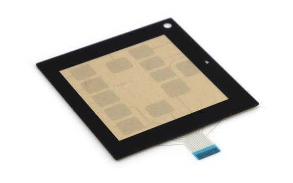 1.0mm Tempered Glass Cover Capacitive Switches with 1.0mm ZIF Connector