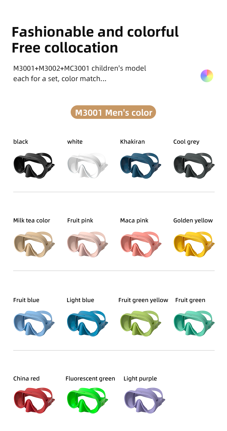 Integrated Forming Scuba Anti Fog Swimming Glasses Snorkel Mask Set for Diving Lovers Snorkel Mask Set