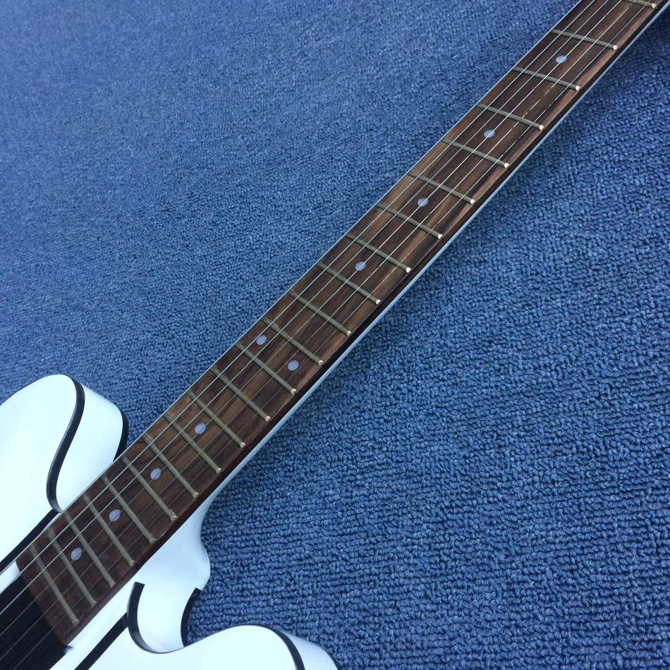 New style high quality hollow body jazz electric guitar, rosewood fingerboard black binding electric guitar