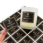 Waterproof Eco-friendly Paper Vinyl Adhesive Metal Stickers , Perfume/Cosmetics