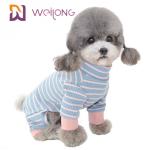 Summer Striped Black And White Plaid Dog Pajamas Customized Yarn Dyed