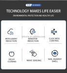 Electronic Household Trash Can ABS Smart Bathroom Trash Can Portable